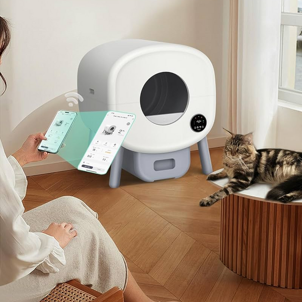 Extra Large Self-Cleaning Cat Litter Box