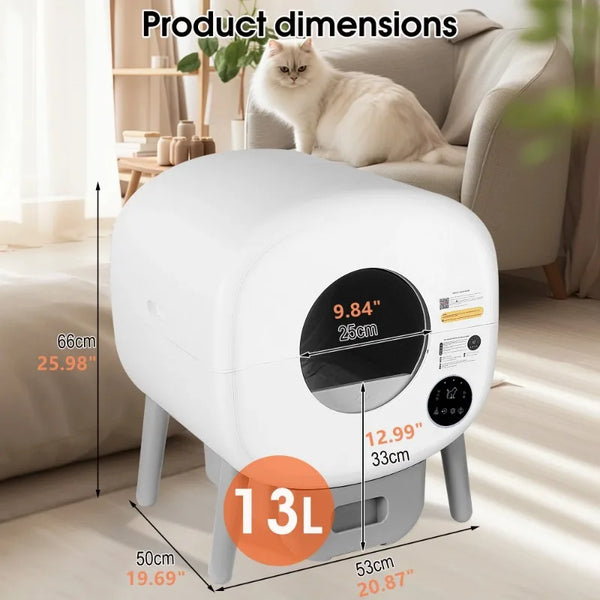 Extra Large Self-Cleaning Cat Litter Box