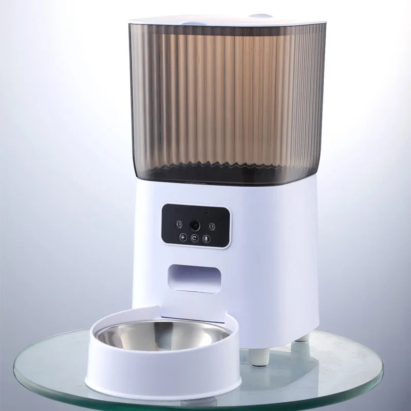 Double Bowl Smart Pet Feeder with Camera