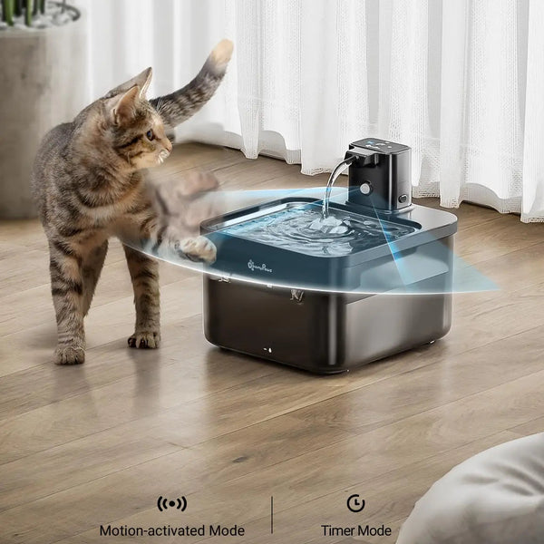 Wireless Stainless Steel Cat Fountain
