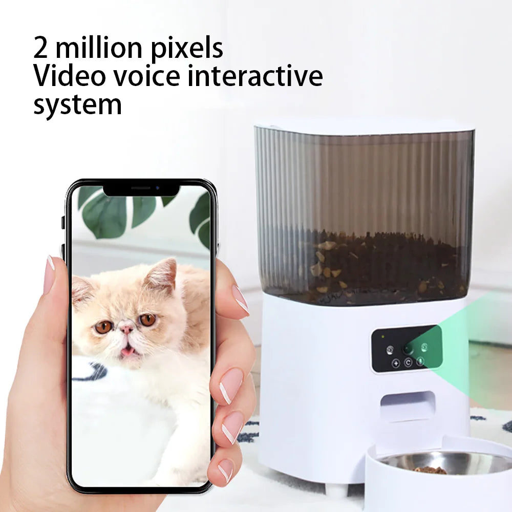 Double Bowl Smart Pet Feeder with Camera