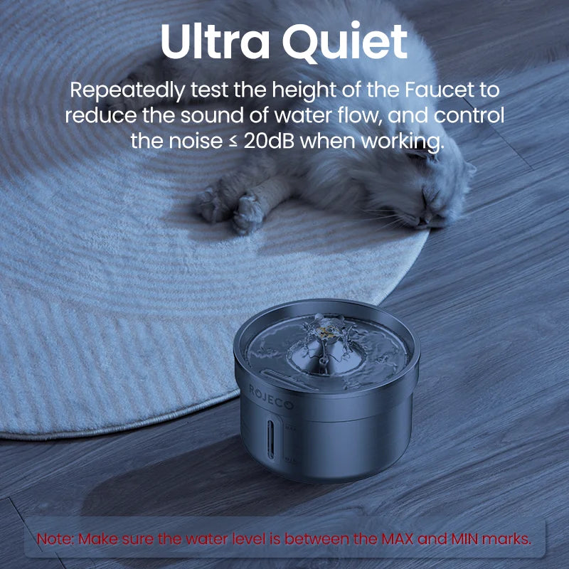 Stainless Steel Double Filtration Cat Fountain