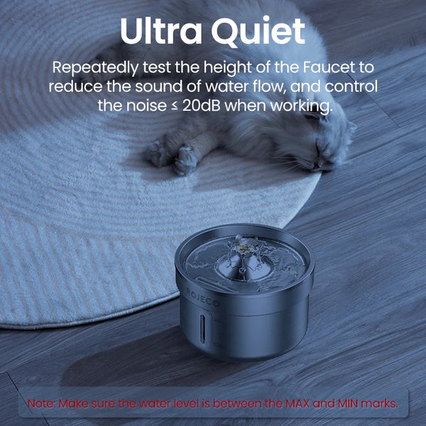 Stainless Steel Double Filtration Cat Fountain