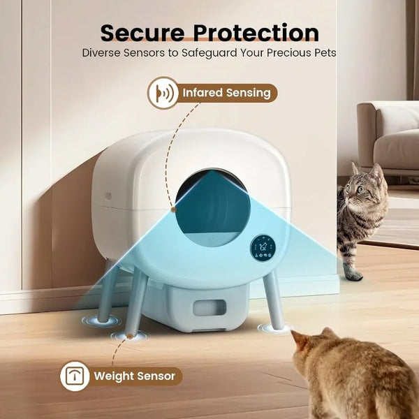Extra Large Self-Cleaning Cat Litter Box