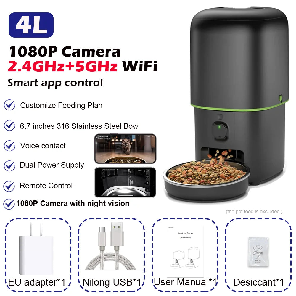 Smart Pet Feeder with WiFi Camera