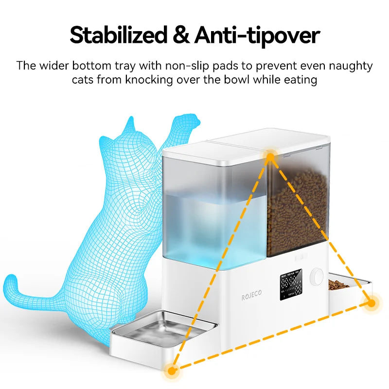 2-in-1 Pet Feeder & Water Fountain