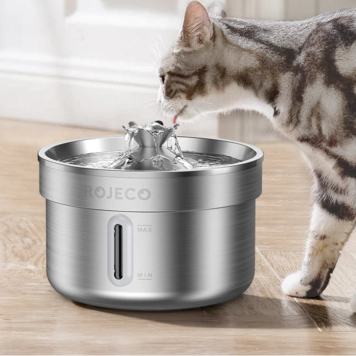 Stainless Steel Double Filtration Cat Fountain