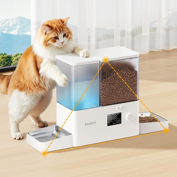 2-in-1 Pet Feeder & Water Fountain