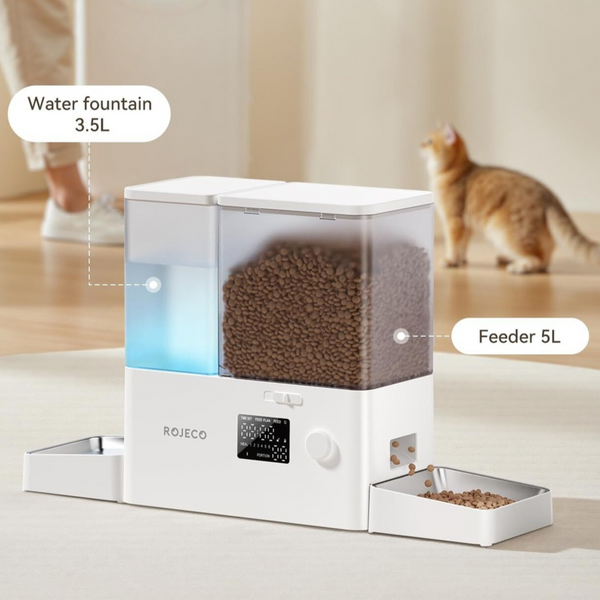2-in-1 Pet Feeder & Water Fountain